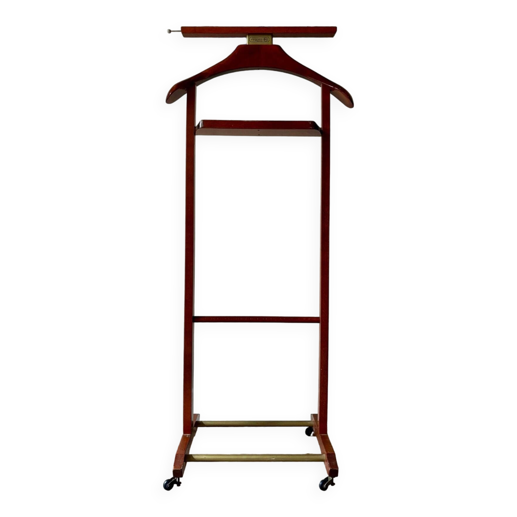 Reguitti valet on casters in dark wood