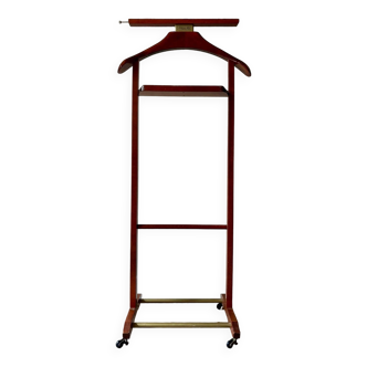 Reguitti valet on casters in dark wood