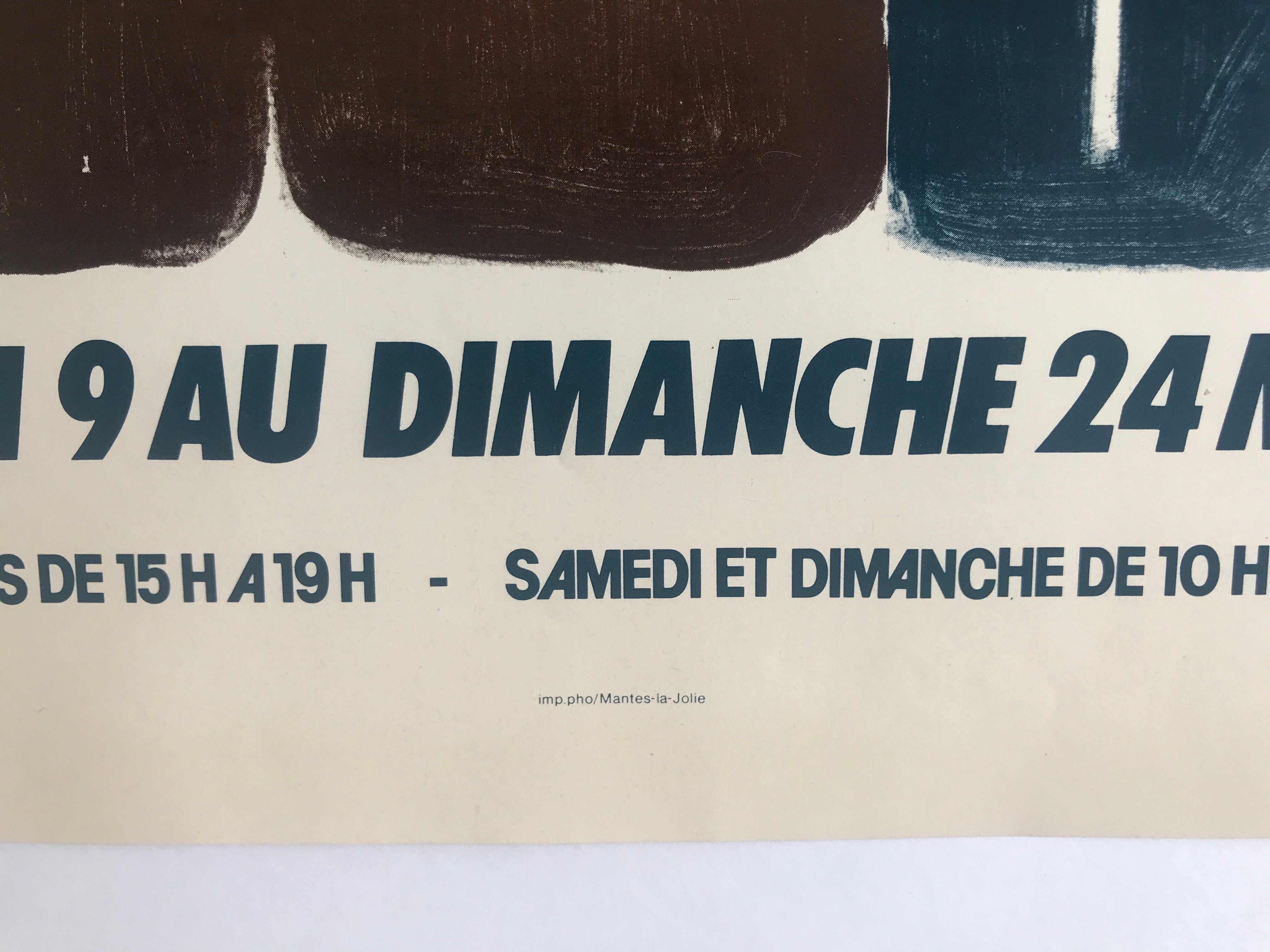 Original color poster Les peintres du Mantois, 1985