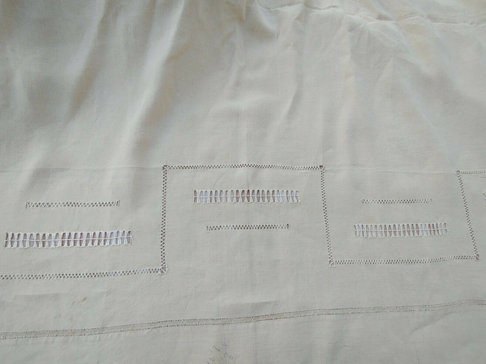 Old great days sheet & returns ecru linen canvas - (circa 1900) never used 228 x 290 cm