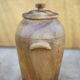 Olive wood lidded pot, storage pot, wooden pot, wooden box, storage pot, kitchen