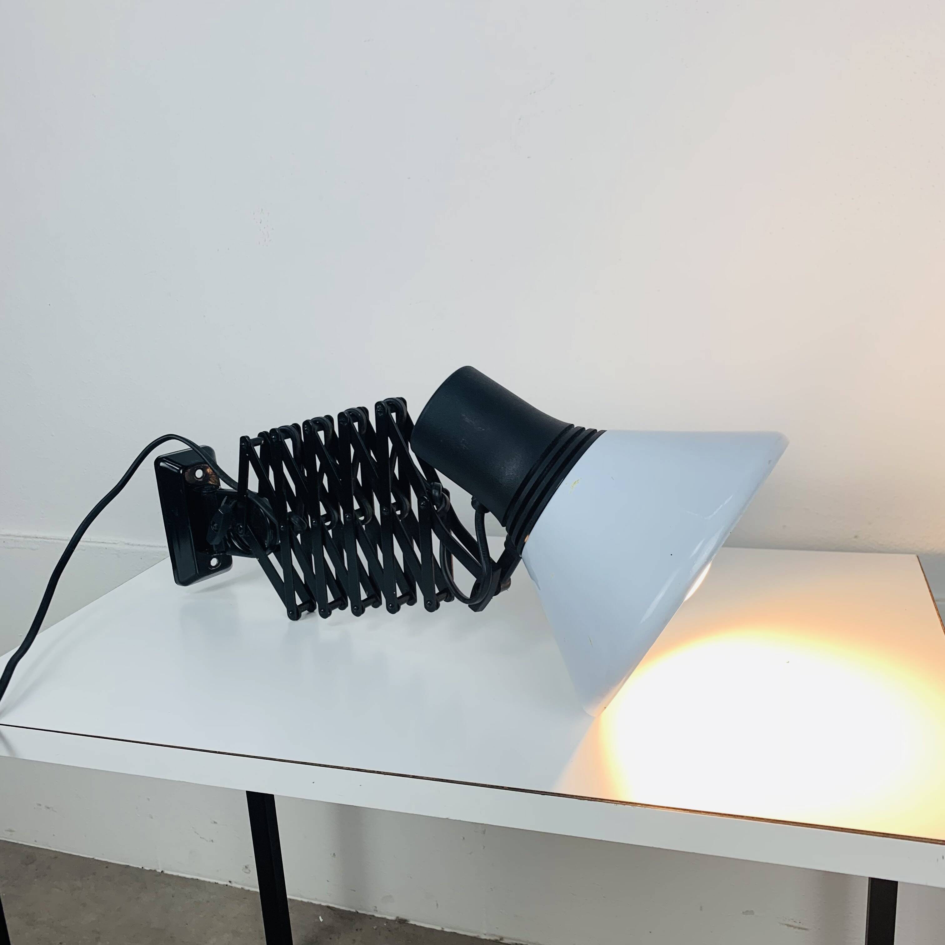 Fase metal accordion wall light, 70s