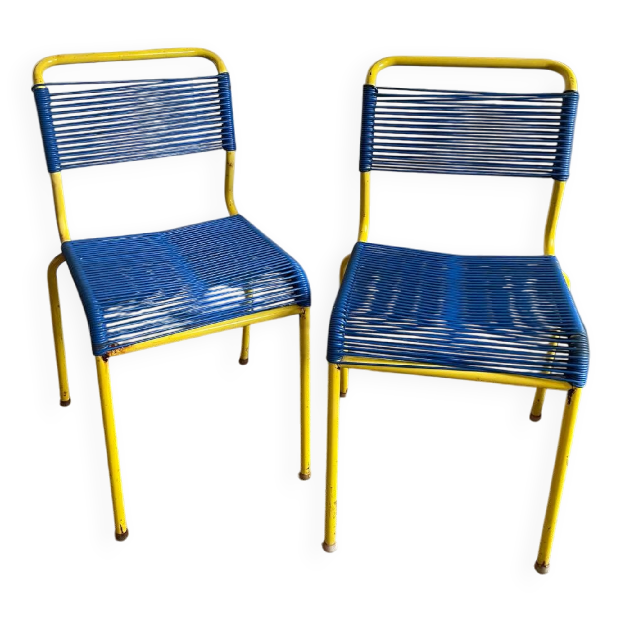 Paire de chaises scoubidou