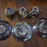 Set of 3 Morvan cups and saucers.