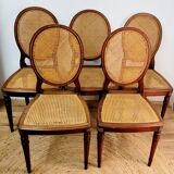 5 Louis XVI style medallion chairs