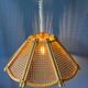 Rattan suspension - bohemian light fixture - vintage bamboo lamp