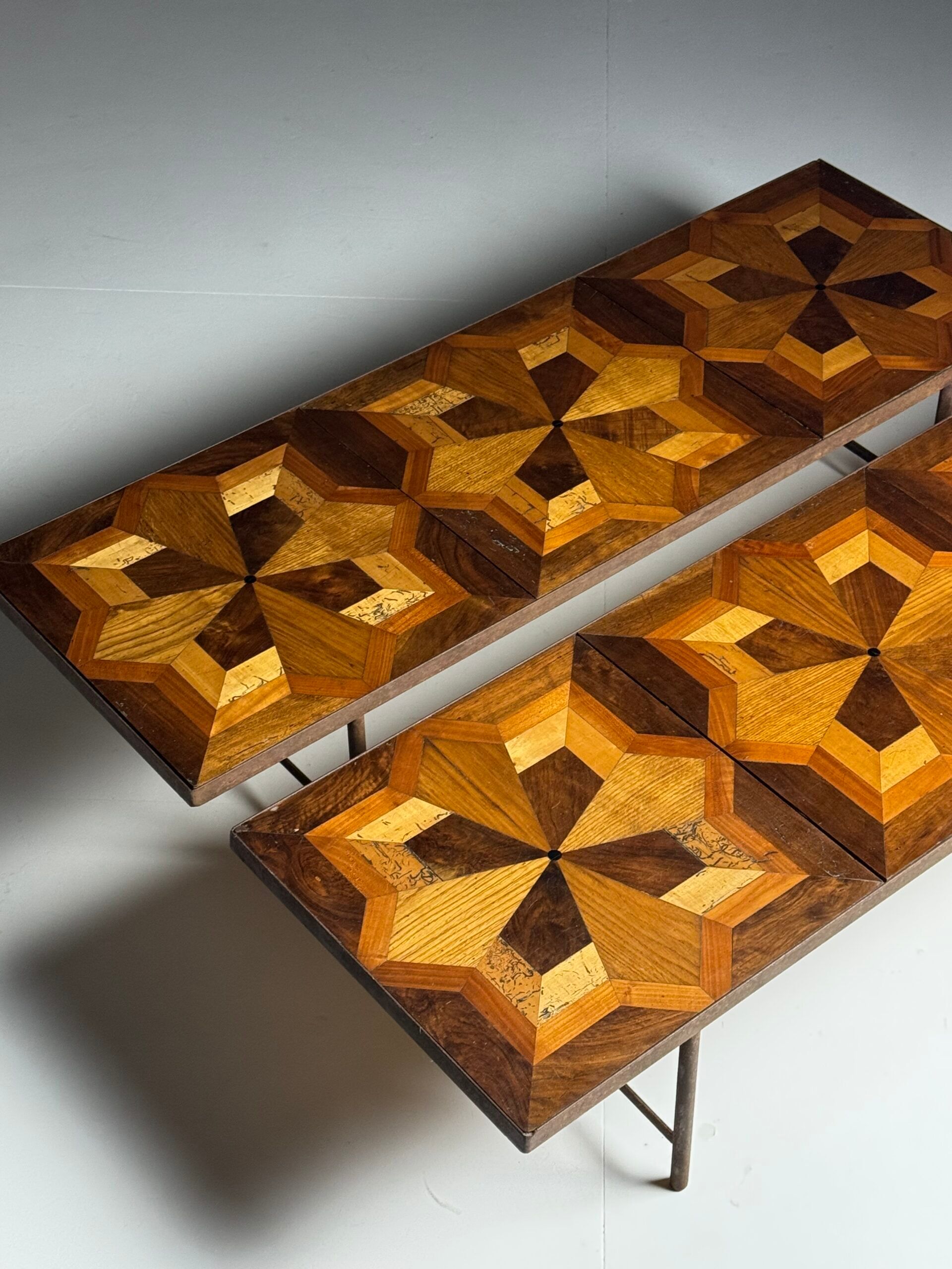 Tables basses en marqueterie (ensemble) 19e siècle