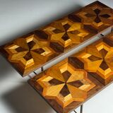 Tables basses en marqueterie (ensemble) 19e siècle