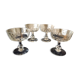 Suite of 4 crystal champagne glasses from the 1930s 1940s