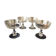 Suite of 4 crystal champagne glasses from the 1930s 1940s
