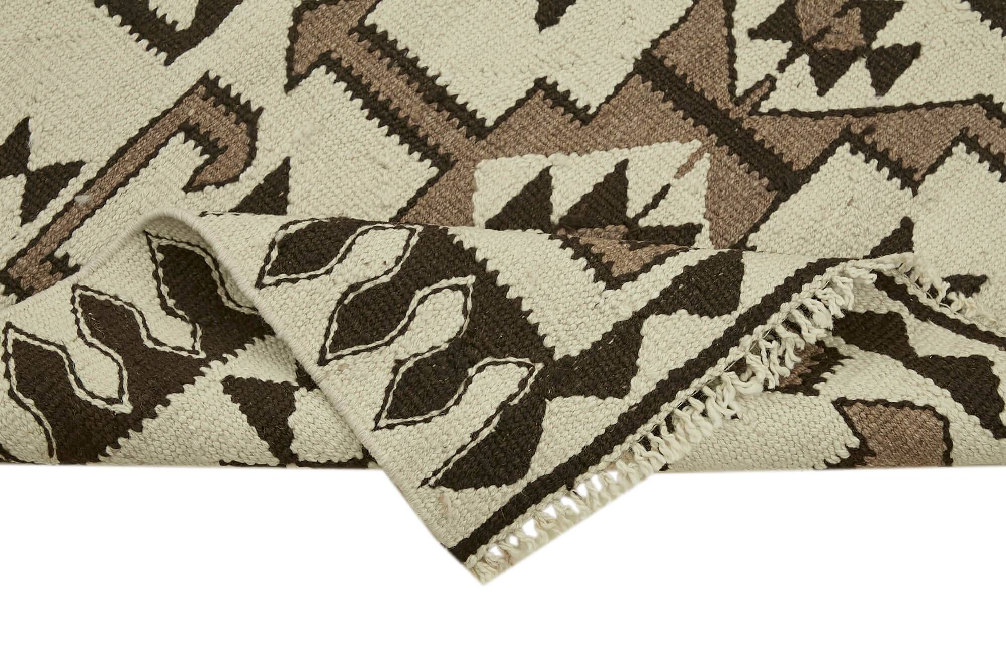 Turkish Handwoven Vintage Herki Kilim 92 cm x 325 cm
