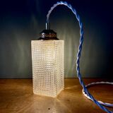 Vintage glass globe table lamp or portable lamp