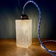 Baladeuse ou lampe à poser globe vintage en verre