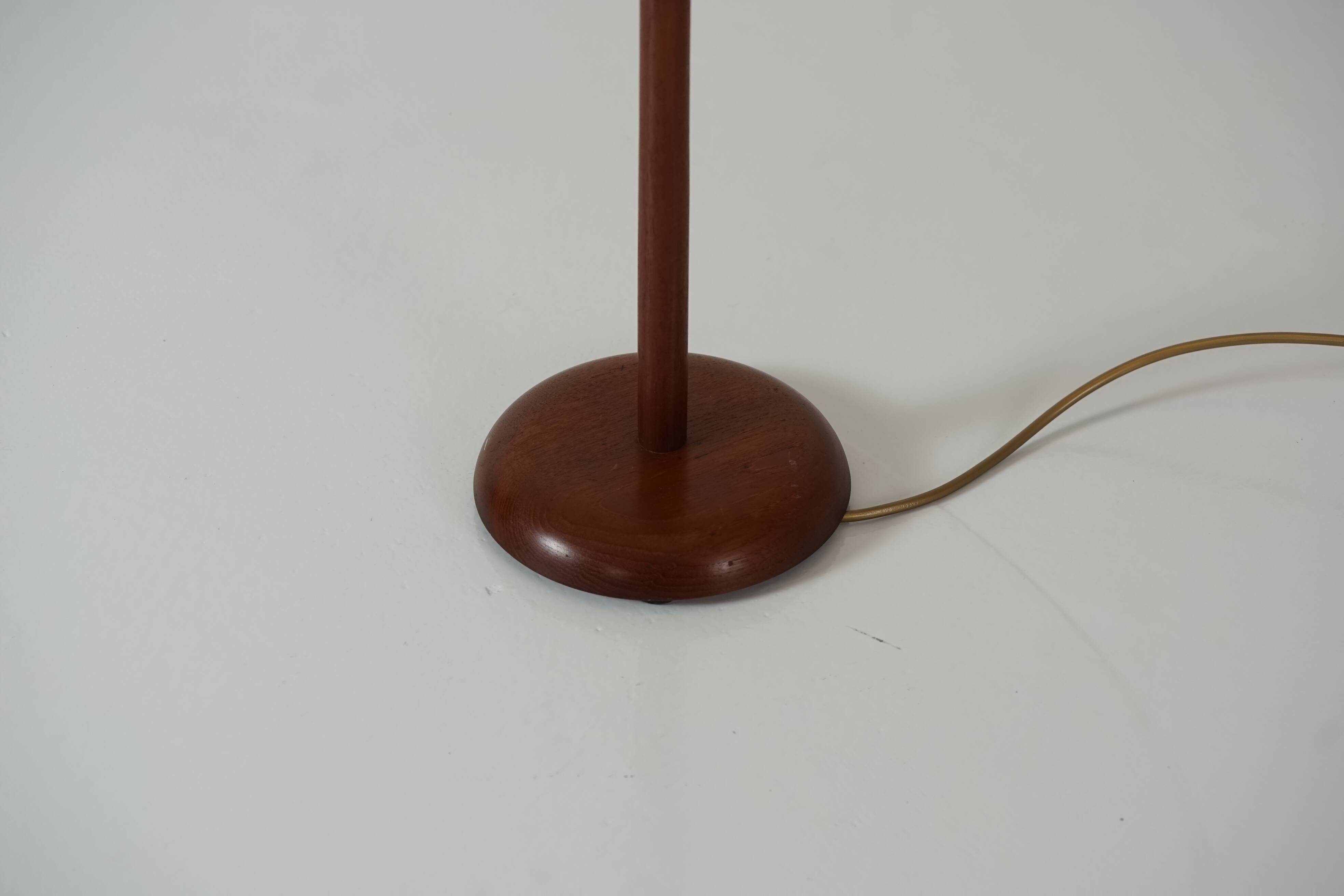 Mid-Century Modern Teak Floor Lamp with Fiberglass Lampshade, 1960s
