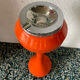 1970's Italian ashtray in mandarin orange plastic with its Space Age tulip foot