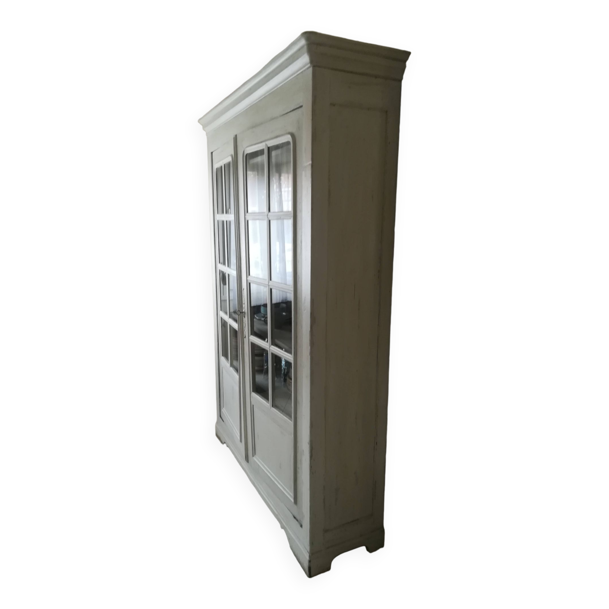 Old glazed bookcase or dresser