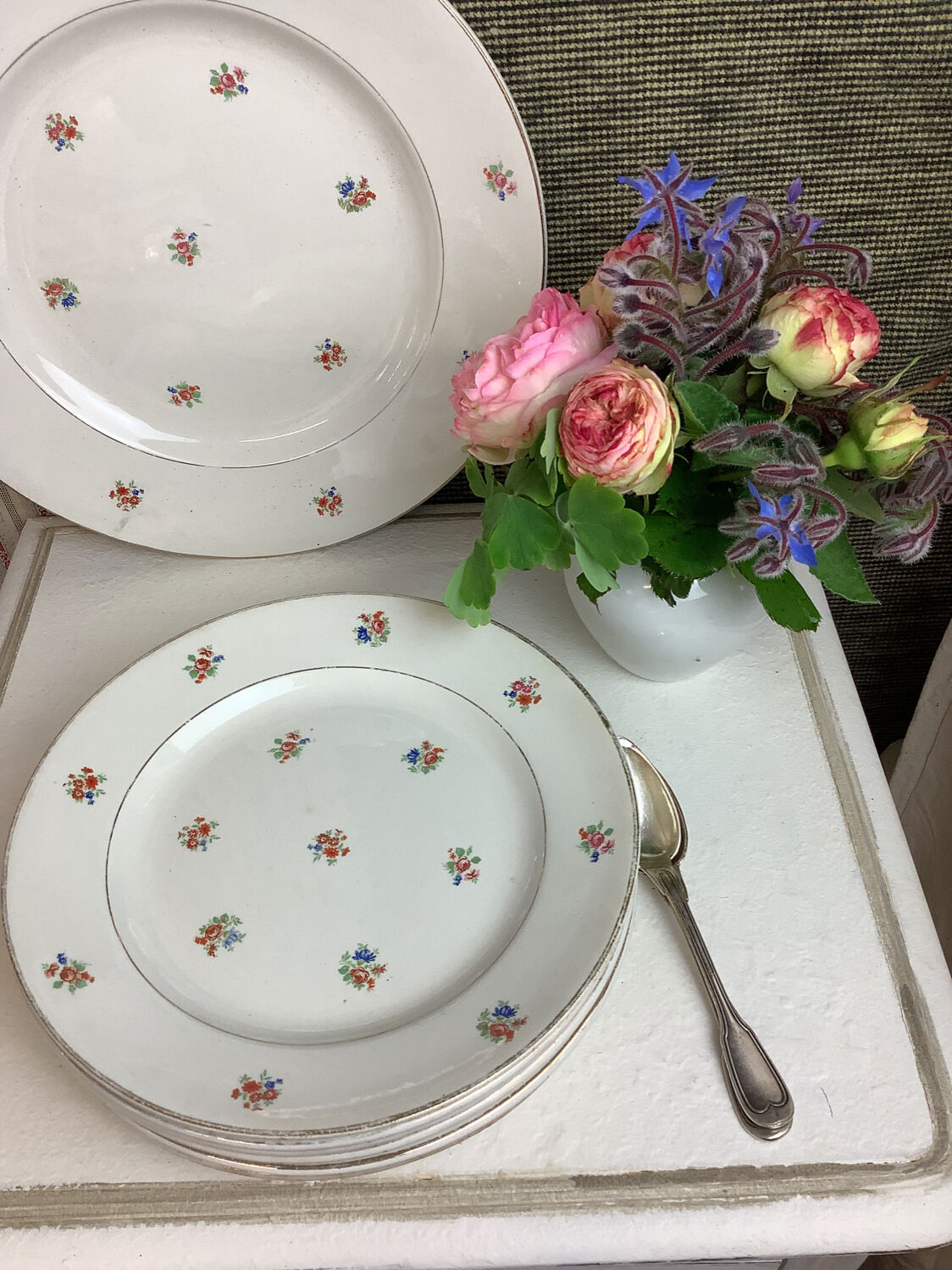 6 dessert plates made in france digoin
