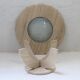 Double table travertine and glass