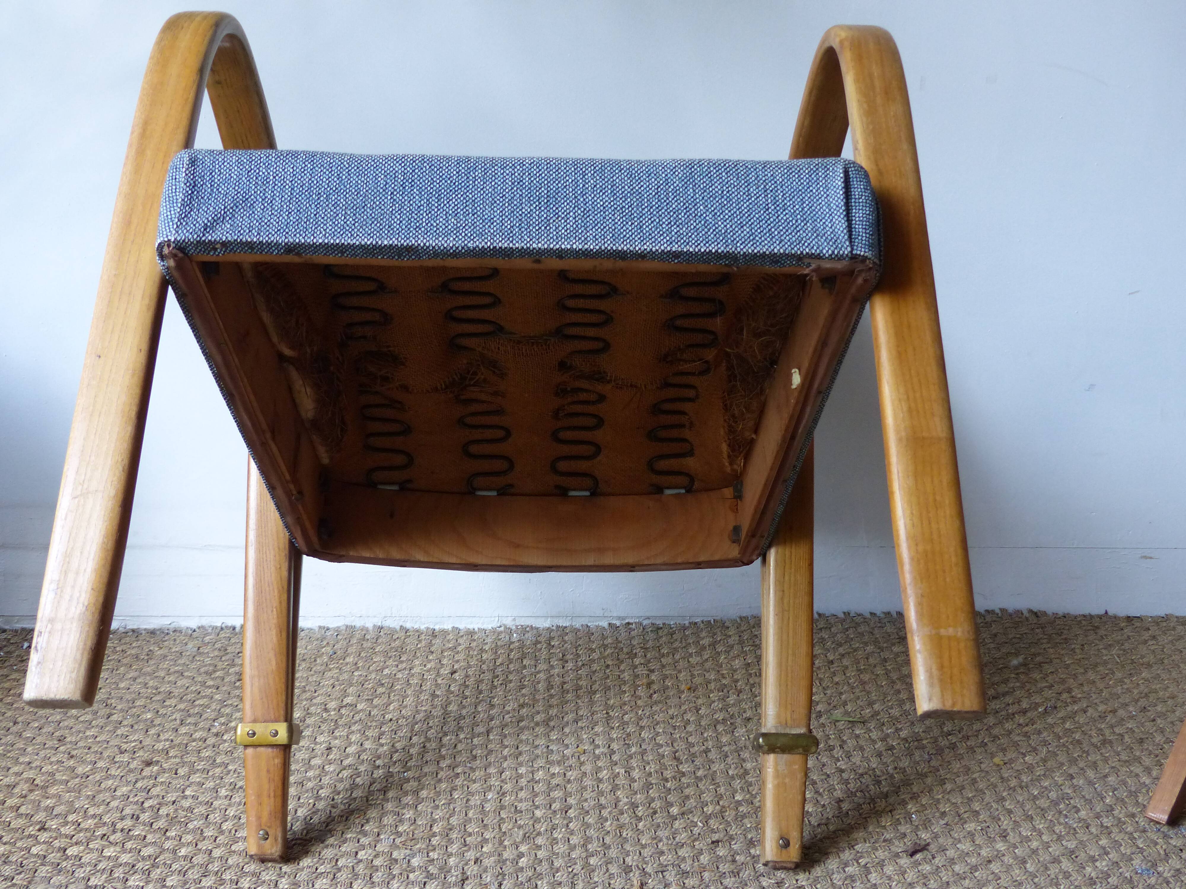 Vintage Steiner bow-wood armchair