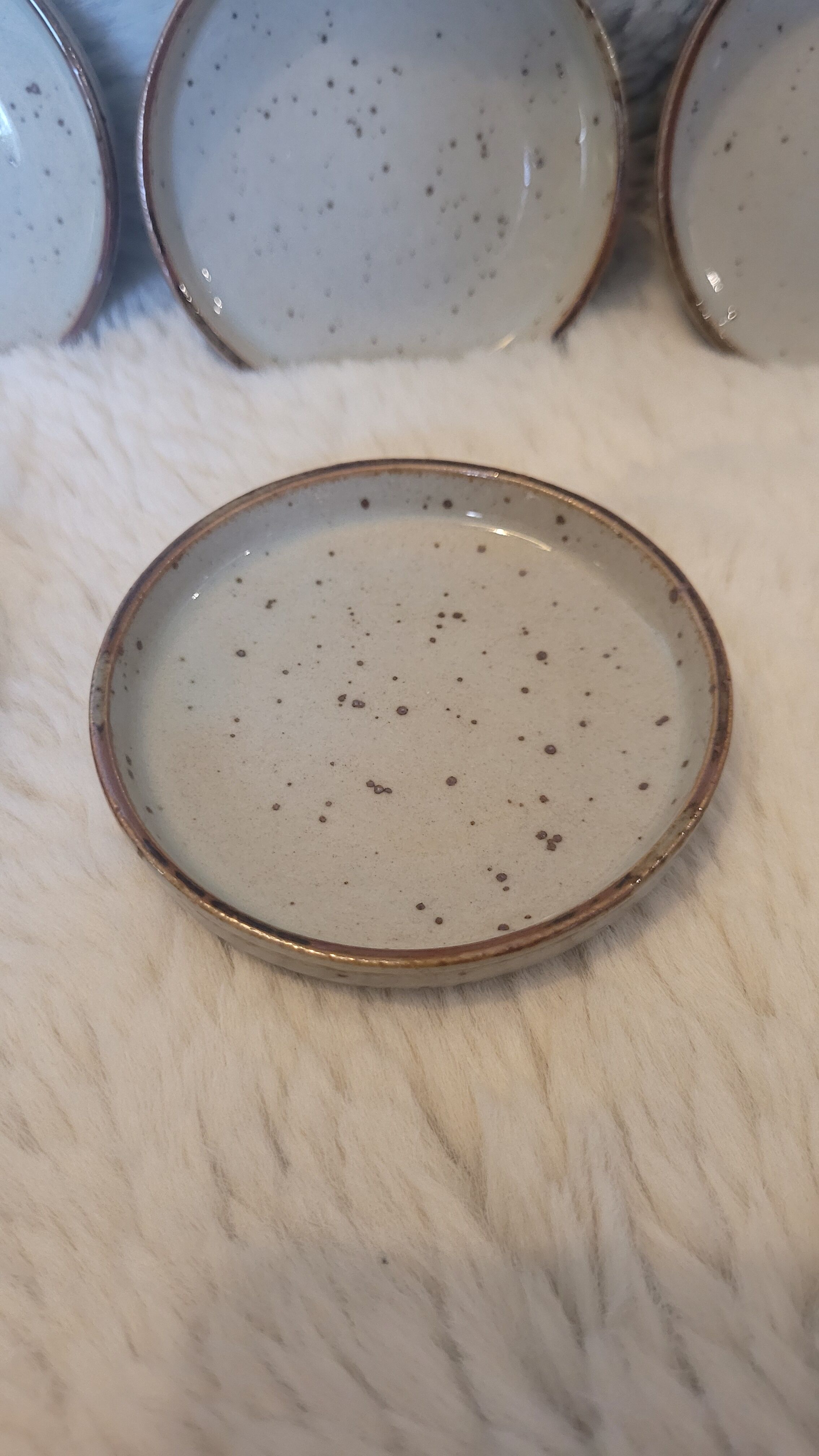 Vintage stoneware cute plates