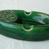 Green ceramic ashtray
