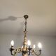 Lustre en bronze doré 6 branches