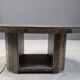 Table basse brutaliste ovale vintage, années 1970