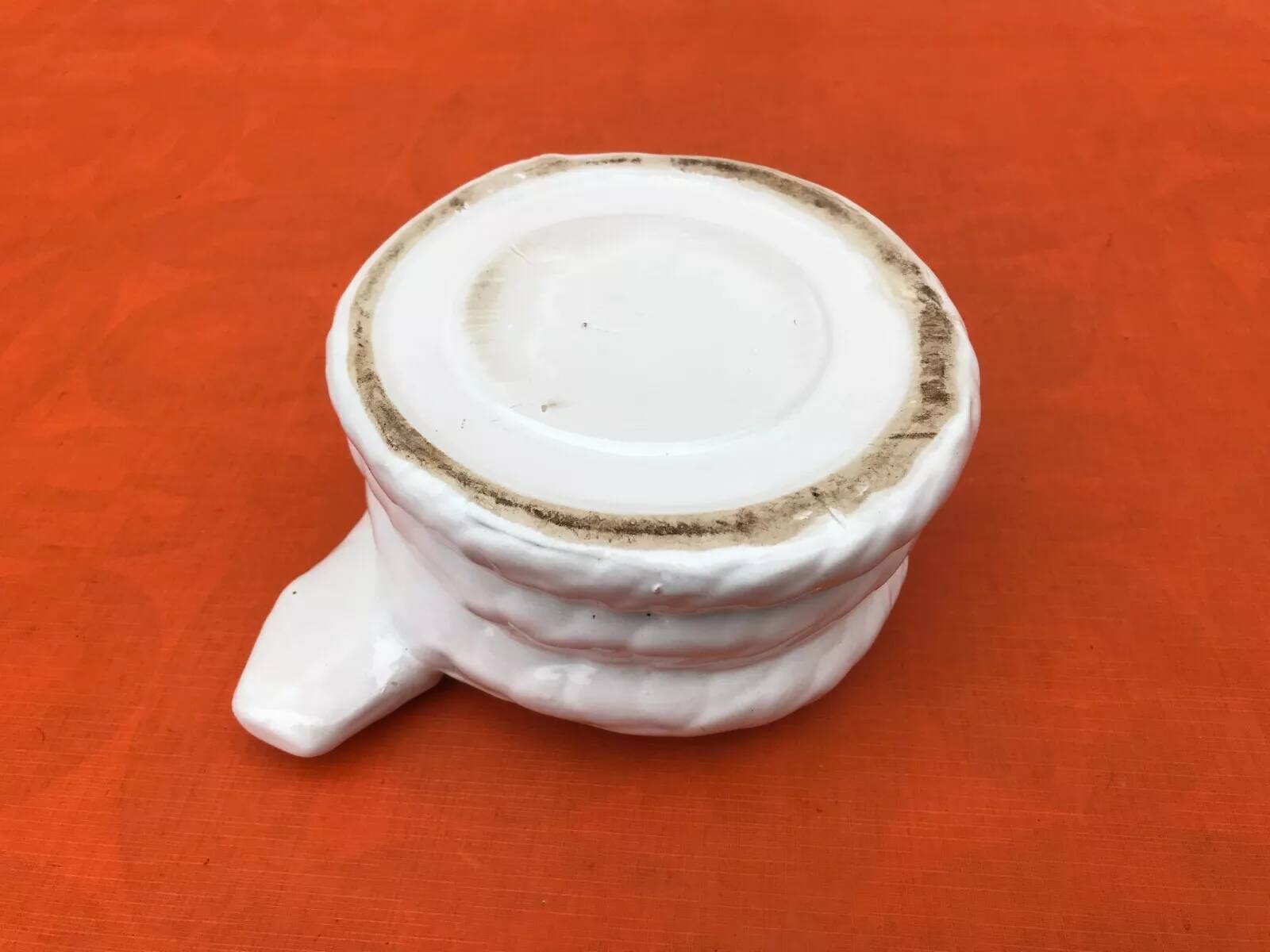 Planter / Decorative pot Snake shape White ceramic