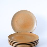 Lot de 6 assiettes à dessert en grès, 1970 - 20.5 cm