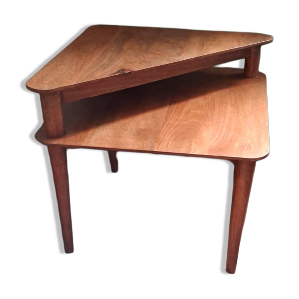 Table basse, bout de canapé scandinave en bois, années 1960-1970