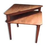 Table basse, bout de canapé scandinave en bois, années 1960-1970