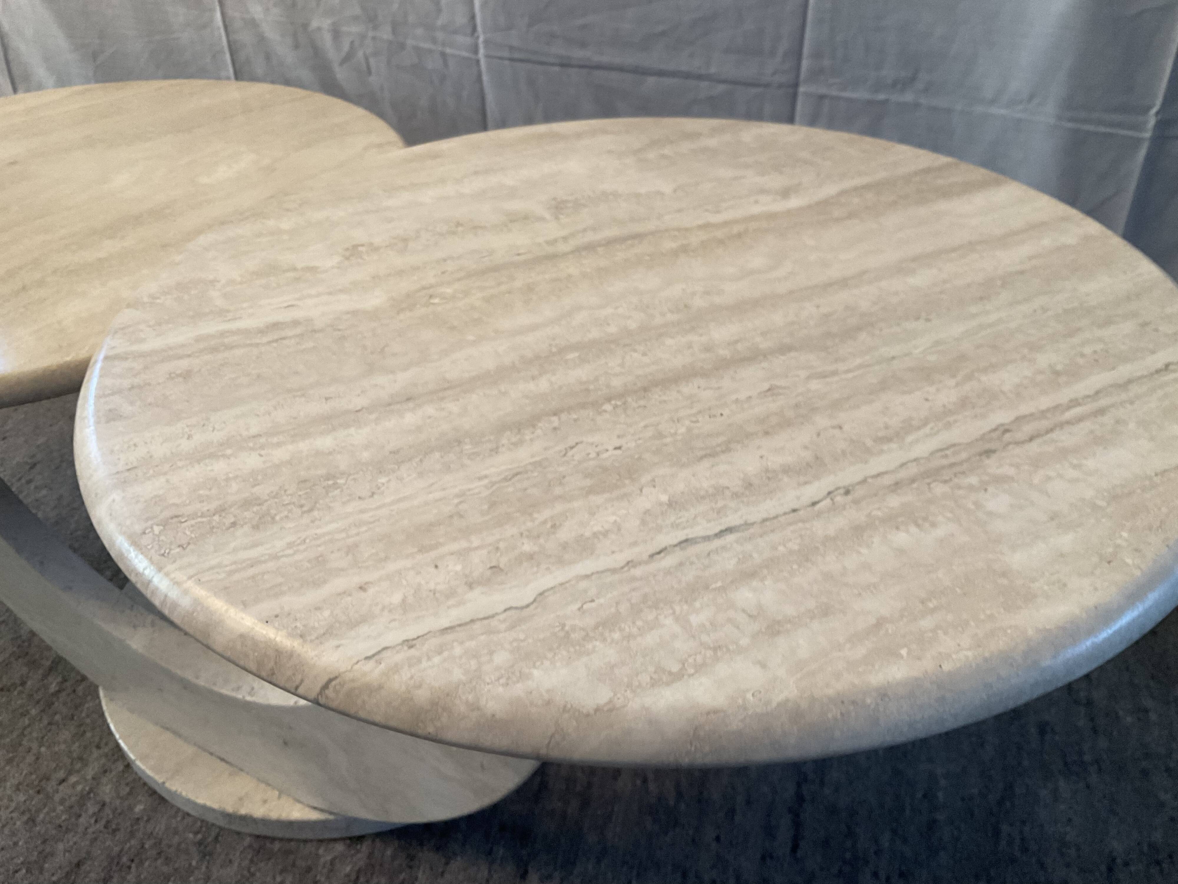 Travertine coffee table from the 70s