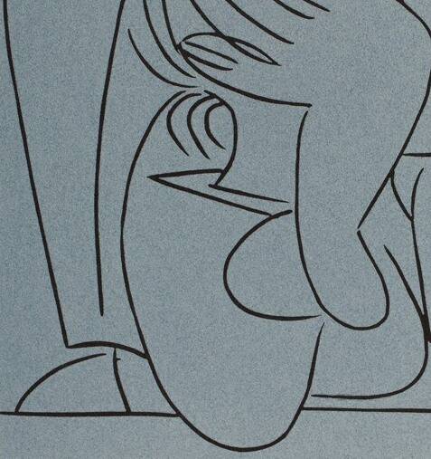 Pablo Picasso: Woman Leaning on a Chair, Linocut