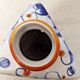 Vintage Glazed Ceramic Pottery Soliflore Vase H: 15 cm