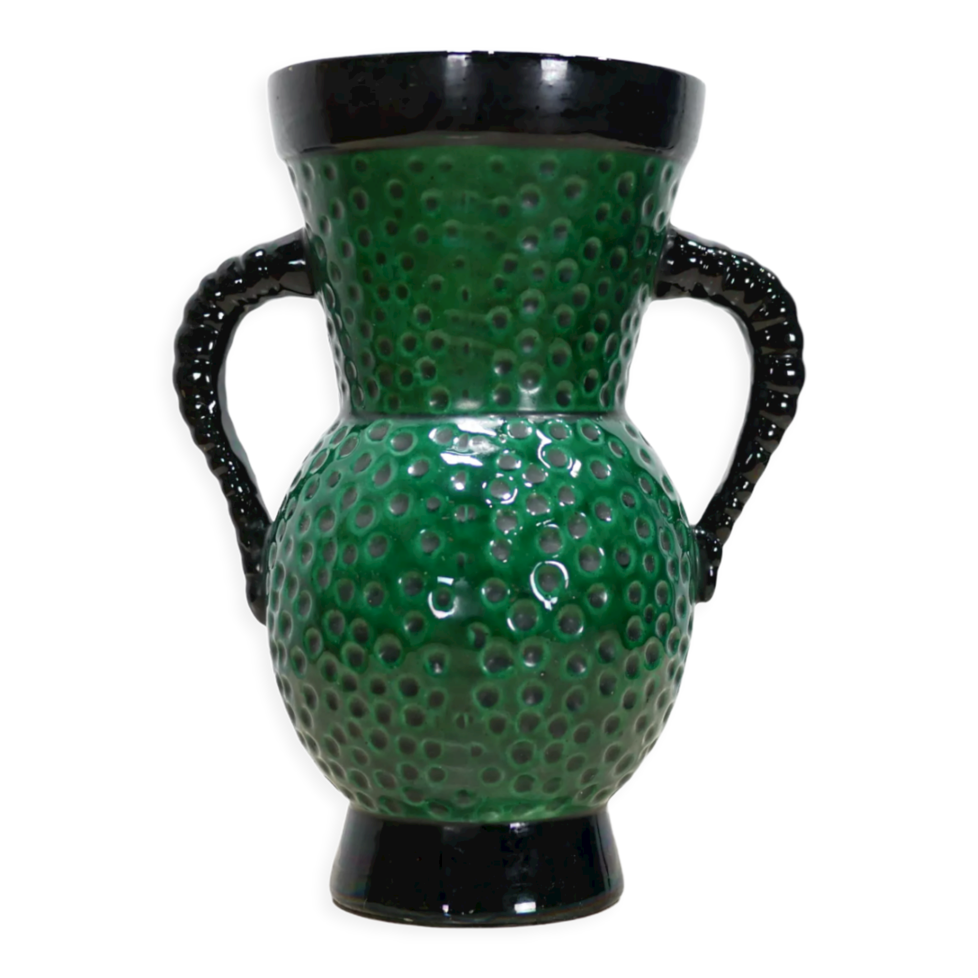 Vintage ceramic vase by Blanche Letalle for the Saint Clément factory