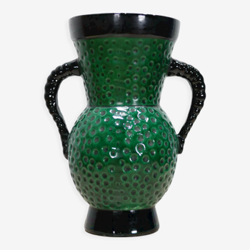Vintage ceramic vase by Blanche Letalle for the Saint Clément factory