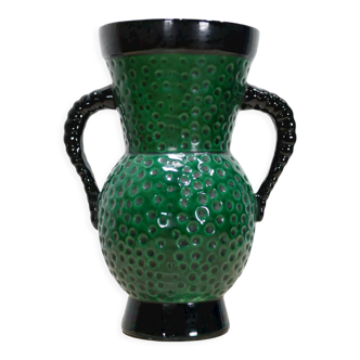Vintage ceramic vase by Blanche Letalle for the Saint Clément factory