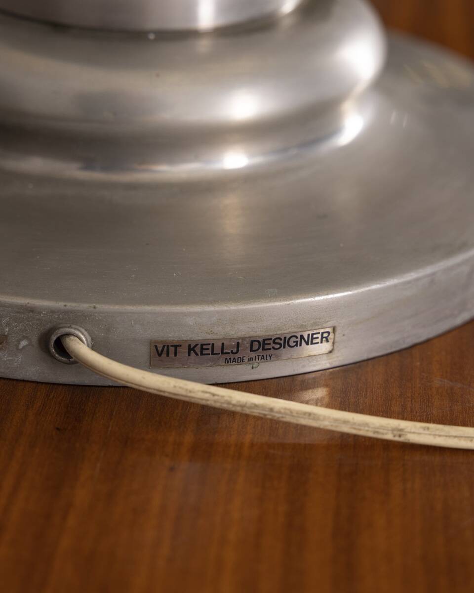 Vintage 1970s table lamp in metal and plexiglass by Vit Kellj