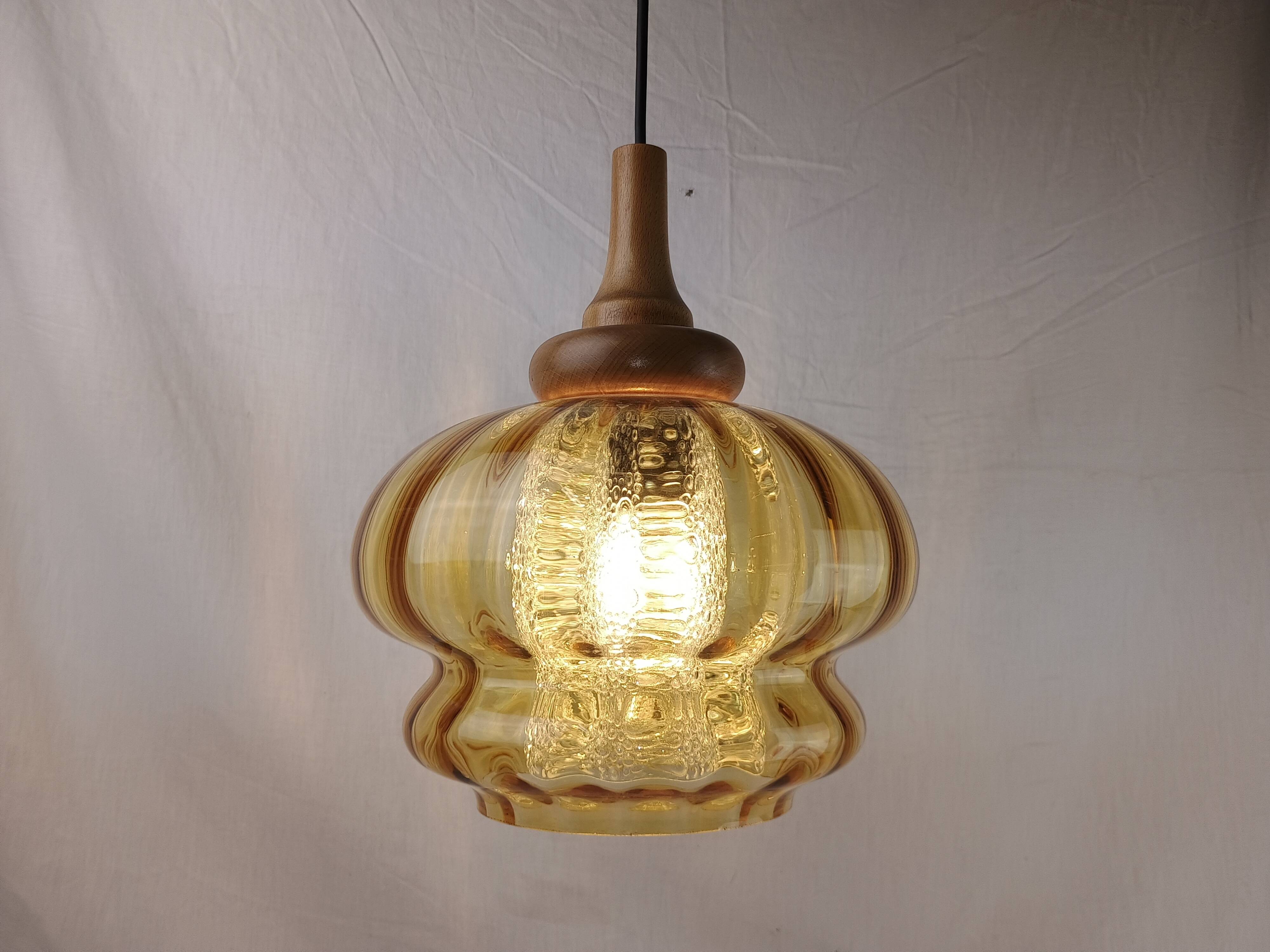 Vintage Scandinavian pendant light Orrefors – Carl Fagerlund Sweden, 1960s