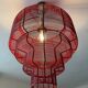 Vintage metal cage chandelier from the 80s