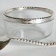 Caviar bowl & its spoon Bormioli Rocco glass & silver-plated metal, Italy 80s