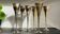 6 Flutes Champagne Laiton Argenté Vintage