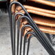 6 chaises rotin fer forgé vintage