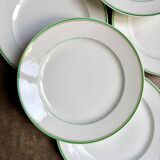 6 Ed. Honoré dinner plates in pale green and gold porcelain
