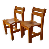 Pair of chairs the arcs Charlotte Perriand