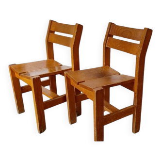 Pair of chairs the arcs Charlotte Perriand