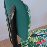 Pair of chairs upholstered vintage jungle