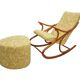 Mid Century, chaise à bascule vintage en bois courbé par TON, Tchécoslovaquie des années 1950-60