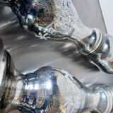 Pair of vintage mercury glass candleholders