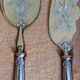 Ice cutlery with silver-plated handles